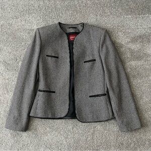 Vintage 90s Houndstooth Wool Jacket